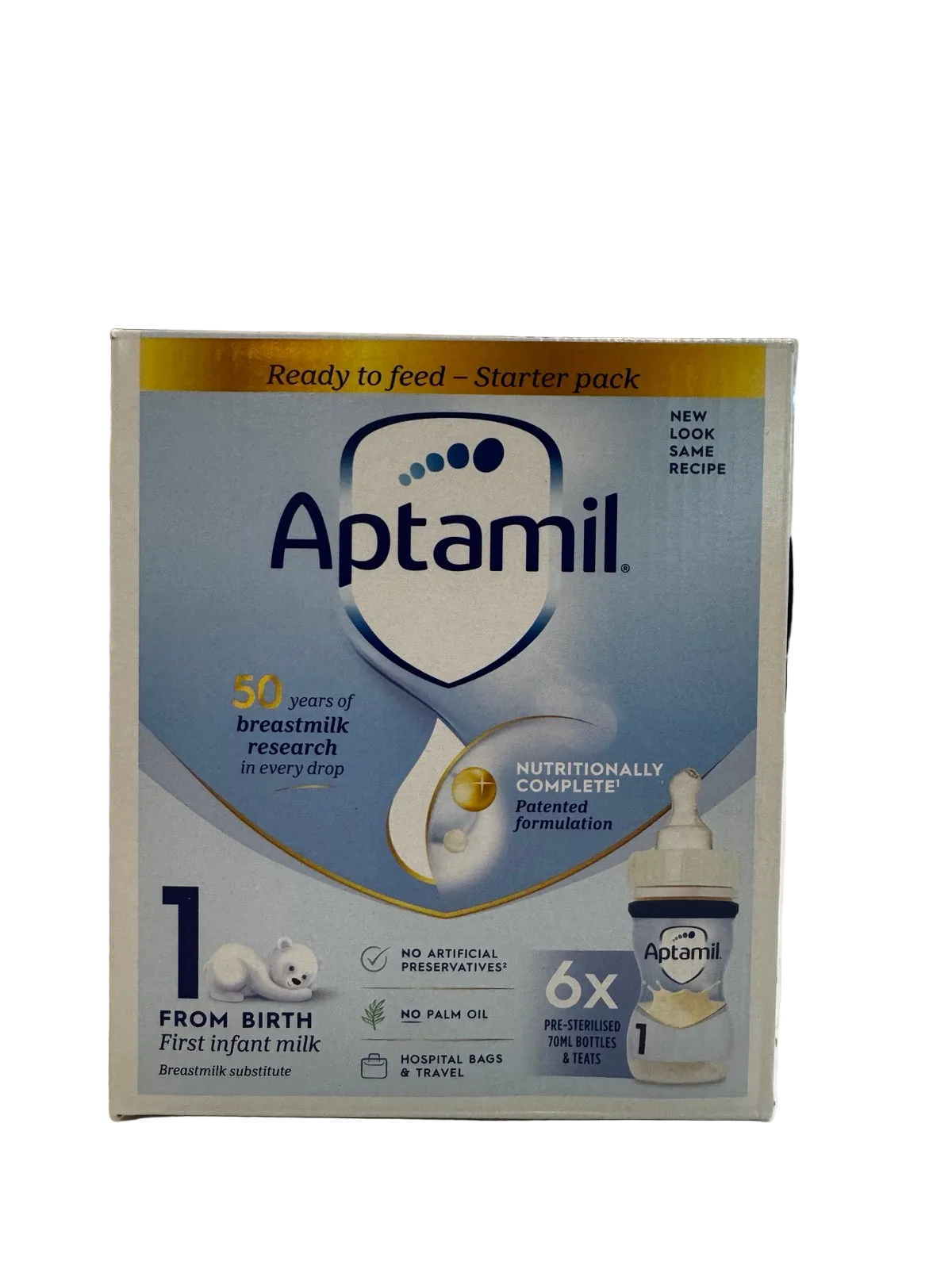Aptamil 1 First Infant Milk Ready-to-Feed Starter Pack – 6 x 70ml Aptamil