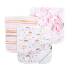 Copper Pearl Premium Burp Cloths Enchanted 3Pk Copper Pearl
