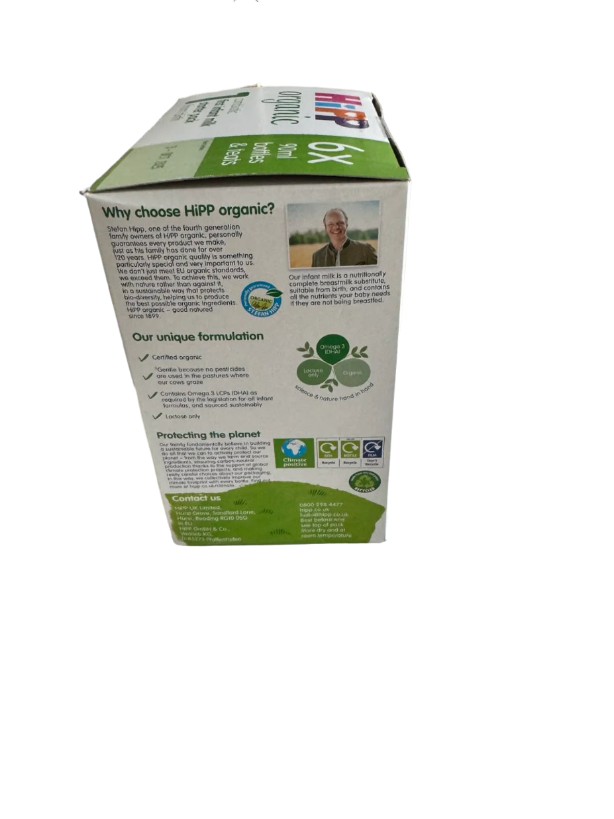 HiPP Organic 1 First Infant Baby Milk Ready to feed Starter pack (6x90ml bottles)