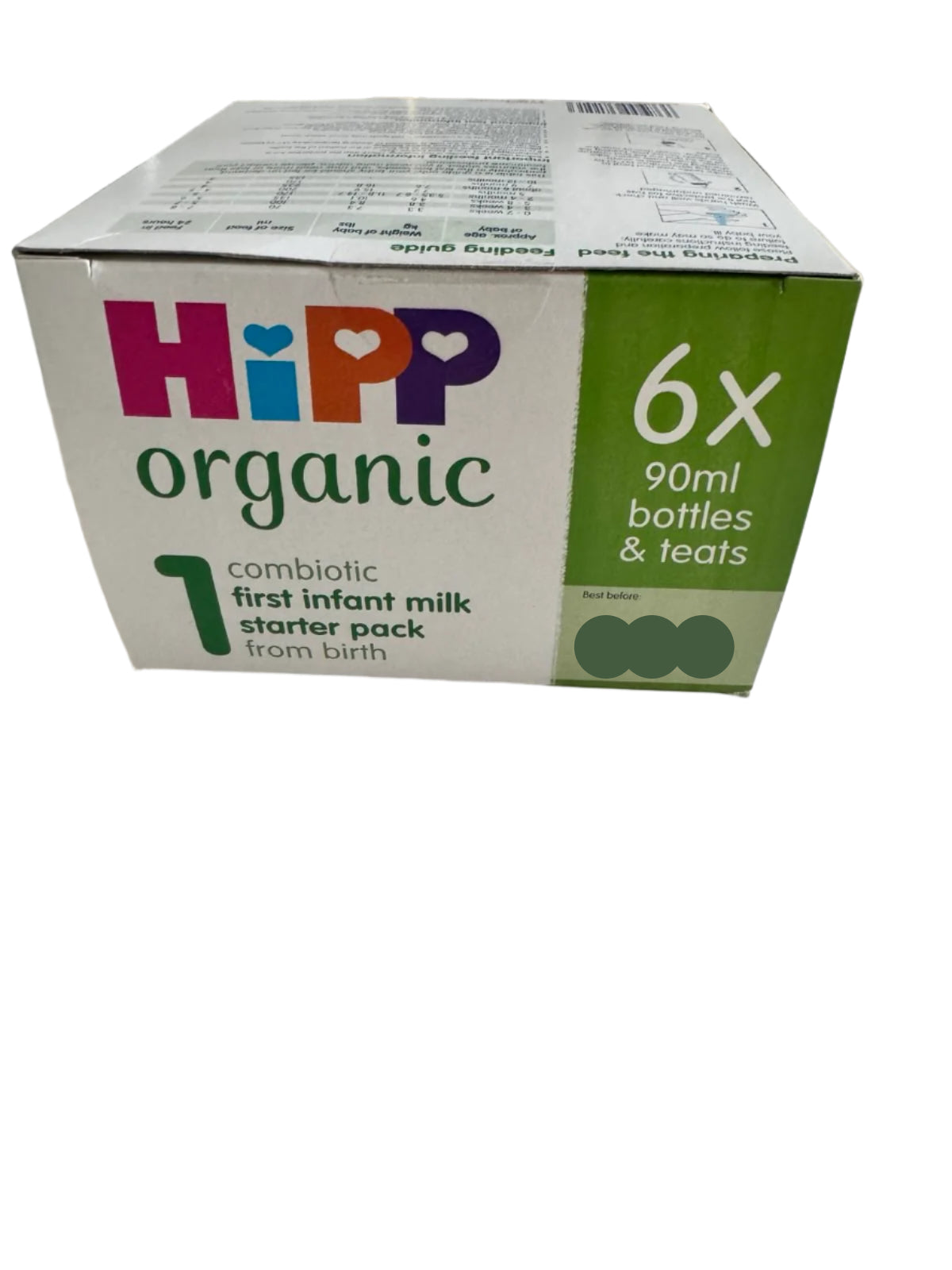 HiPP Organic 1 First Infant Baby Milk Ready to feed Starter pack (6x90ml bottles)