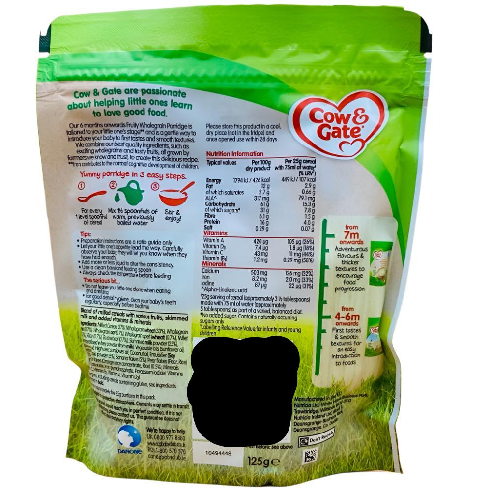 Cow & Gate Fruity Porridge Baby Cereal (125g) - UK VERSION