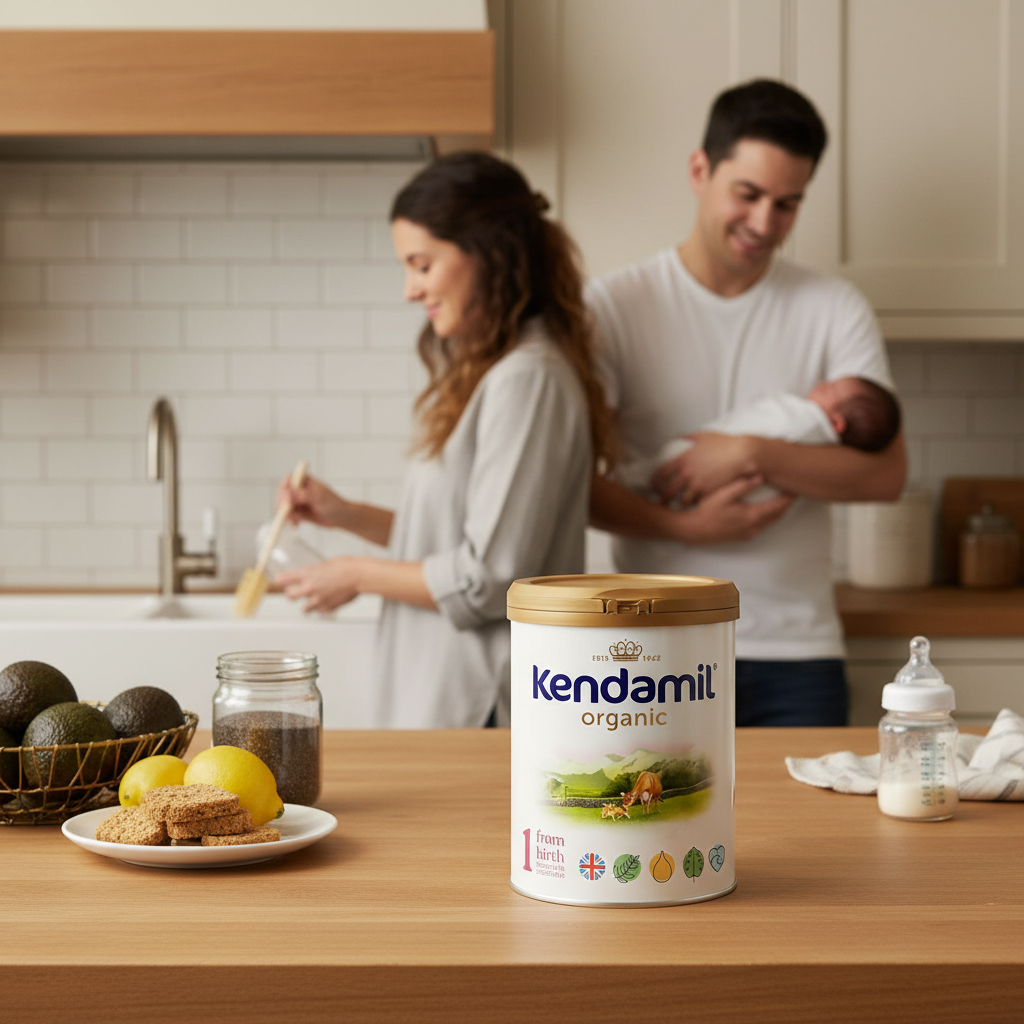 Kendamil Organic First Infant Milk (Stage 1, 800g) – Gentle Whole-Milk Formula from the UK