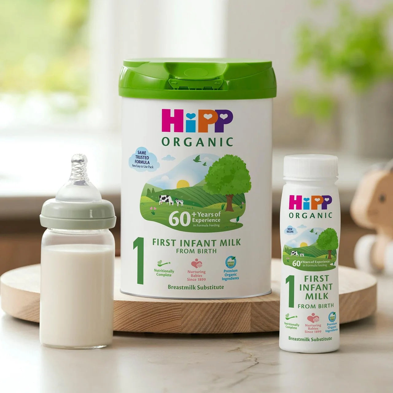 HiPP Organic 1 First Infant Baby Milk Liquid Formula From Birth 200ml - Pack of 6 (200ml x 6) HiPP Organic