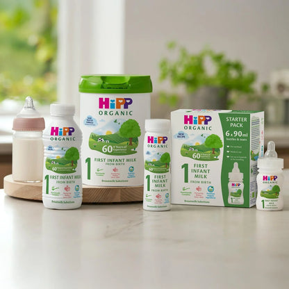 HiPP Organic 1 First Infant Baby Milk Liquid Formula From Birth 200ml - Pack of 6 (200ml x 6) HiPP Organic