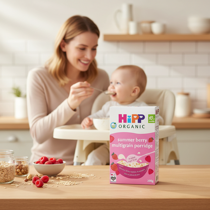 HiPP Organic Summer Berry Multigrain Porridge for Babies 10+ Months (200g) HiPP Organic