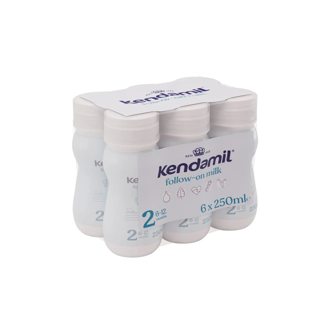 Kendamil Follow On Ready To Feed Milk 250ml Bottle for 6-12 months - Pack of 6 (250ml x 6)