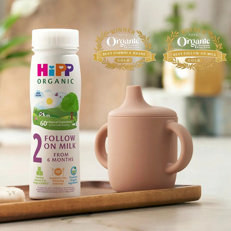 HiPP Organic 2 Follow On Baby Milk Liquid Formula 6-12 months 200ml - Pack of 6 (200ml x 6) HiPP Organic