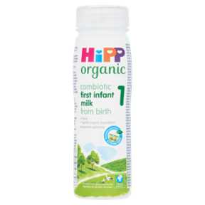 HiPP Organic 1 First Infant Baby Milk Liquid Formula From Birth 200ml - Pack of 6 (200ml x 6)