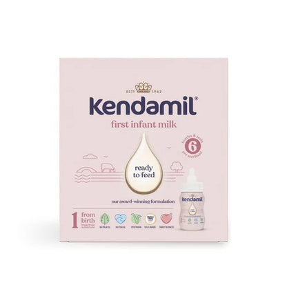 Kendamil first infant milk packaging on a white background