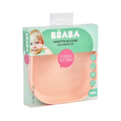 Béaba Silicone Suction Plate Light Pink