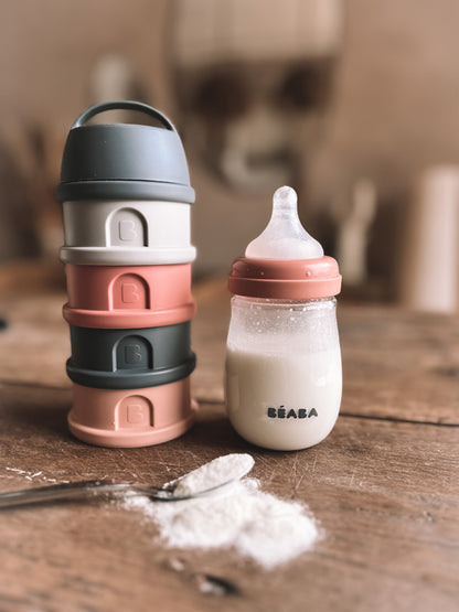 Béaba Snack Storage Stacked Formula Milk Container Pink