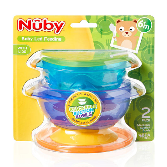 Nuby Stackable Suction Bowls 2 Pack