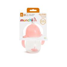 Munchkin Click Lock Tip & Sip Weighted Straw Cup Pink 207ml