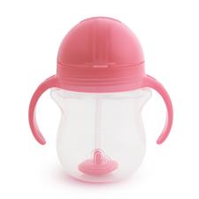 Munchkin Click Lock Tip & Sip Weighted Straw Cup Pink 207ml