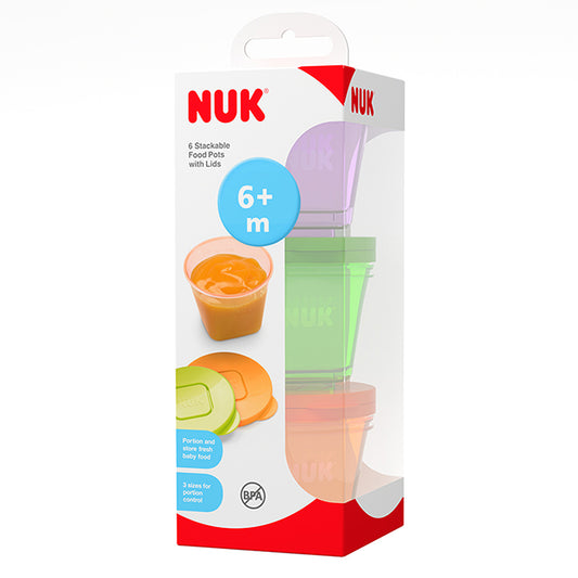 NUK Stackable Food Pots 6 Pack