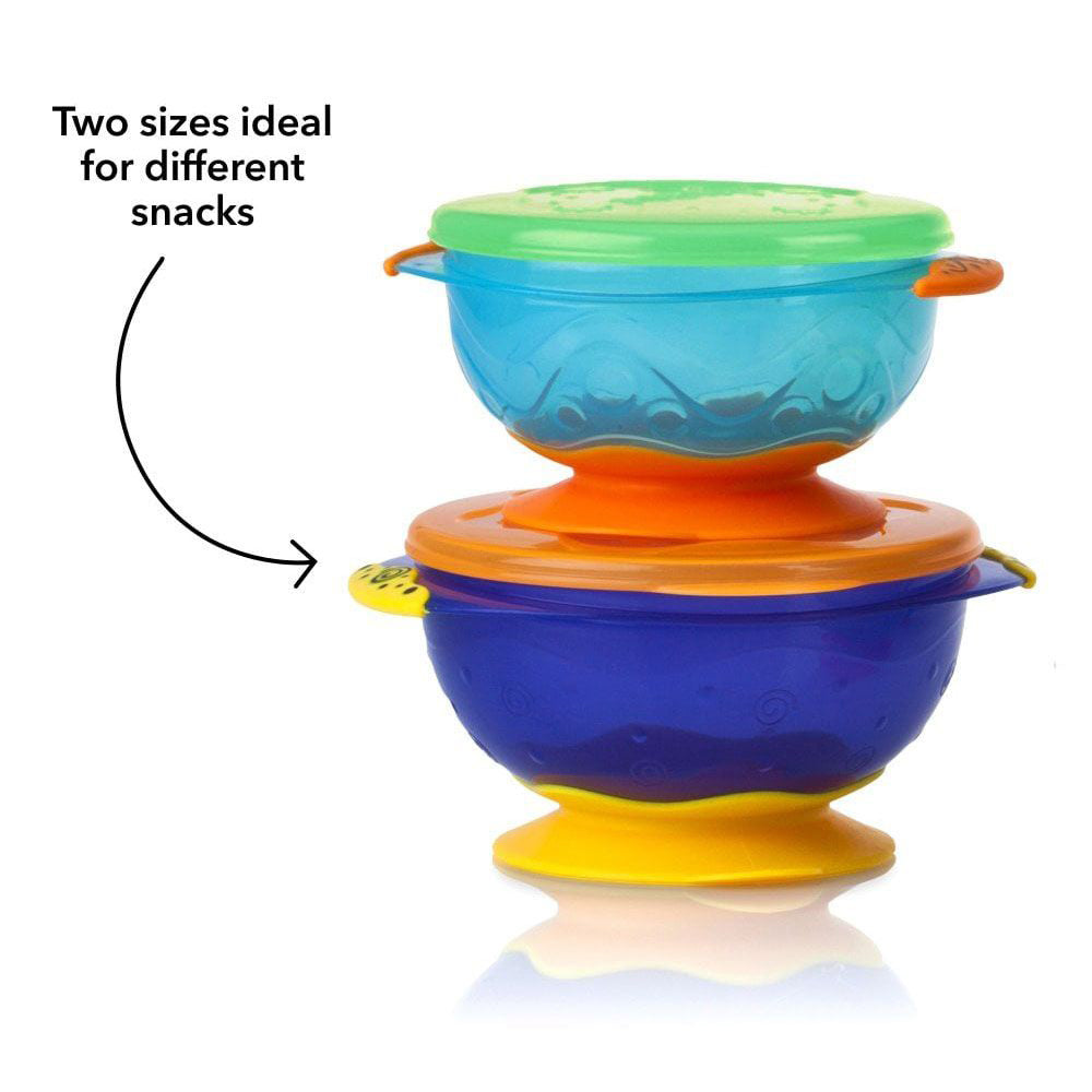 Nuby Stackable Suction Bowls 2 Pack