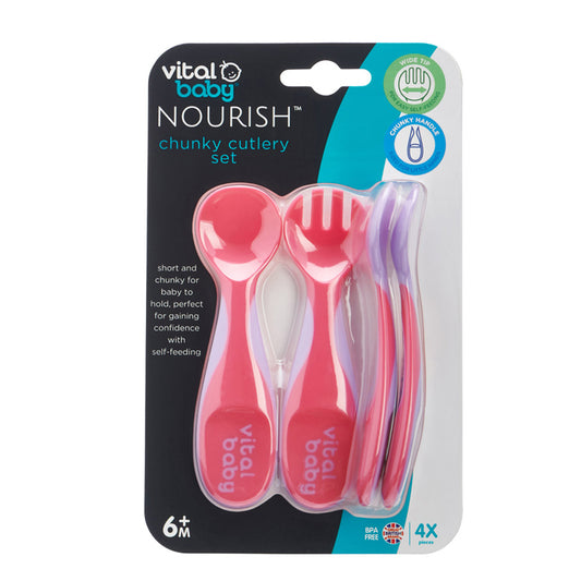 Vital Baby NOURISH Chunky Cutlery Set 4 Pack