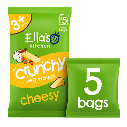 Ella's Kitchen Cheesy Crunchy Veg Waves 3+ Years 5 Pack (10g x 5)