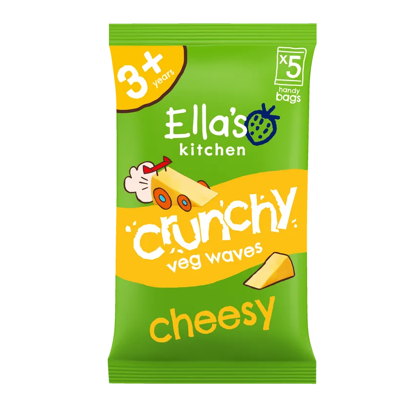 Ella's Kitchen Cheesy Crunchy Veg Waves 3+ Years 5 Pack (10g x 5) – 4 ...