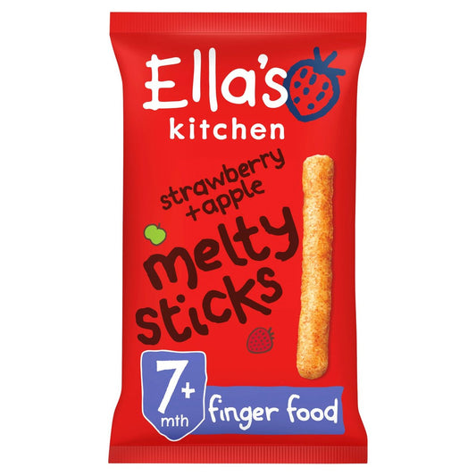 Ella's Kitchen Organic Melty Sticks Strawberry & Apple 7+ months 16g Pack of 3 (16g x 3)