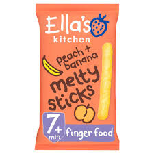 Ella's Kitchen Organic Melty Sticks Peach & Banana 7+ months 16g Pack of 3 (16g x 3)