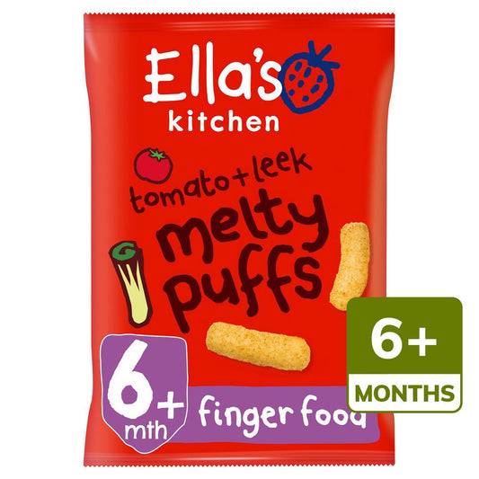 Ella's Kitchen Tomato & Leek Melty Puffs 6+ Months 20g Pack of 3 (20g x 3)