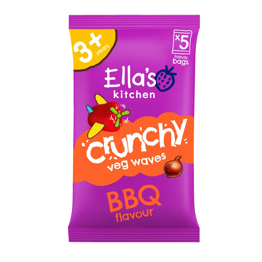 Ella's Kitchen bbq crunchy veg waves 3+ Years 5 Pack (10g x5)