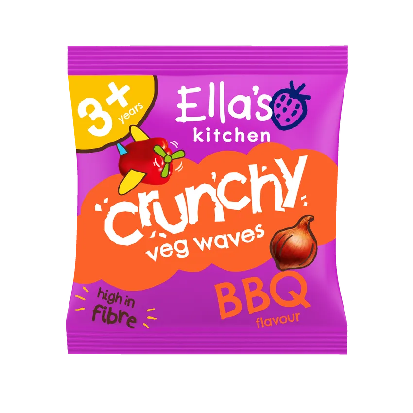 Ella's Kitchen bbq crunchy veg waves 3+ Years 5 Pack (10g x5)