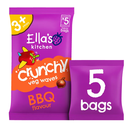 Ella's Kitchen bbq crunchy veg waves 3+ Years 5 Pack (10g x5)