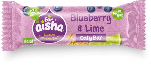 For Aisha Blueberry & Lime Oaty Bar (5x25g)