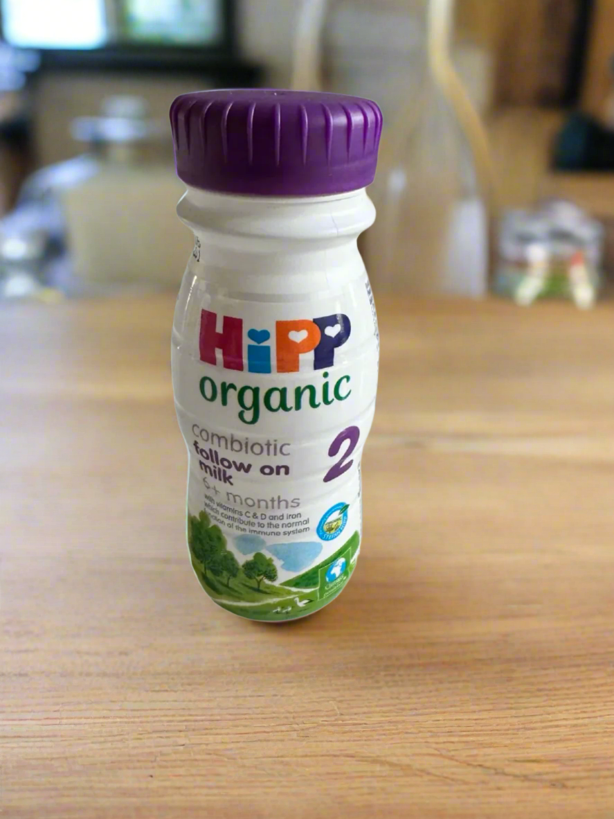 HiPP Organic 2 Follow On Baby Milk Liquid Formula 6-12 months 200ml - Pack of 6 (200ml x 6)