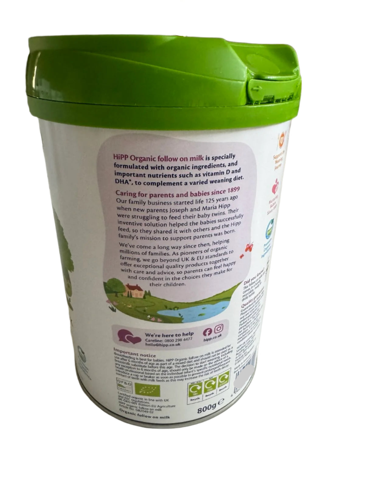 HiPP UK Stage 2 ORGANIC Follow On Baby Formula 6+ months (800g)