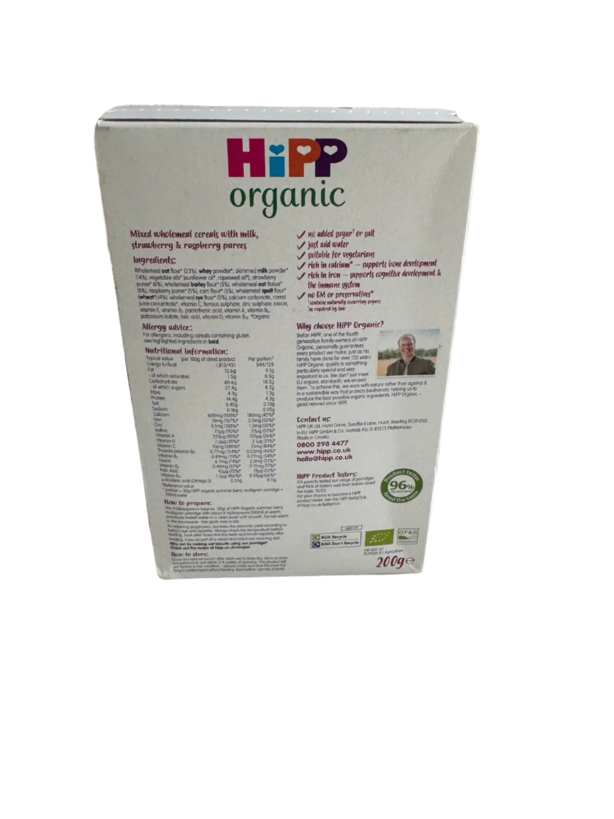 HiPP Organic Summer Berry Multigrain Porridge 10+ Months (200g)