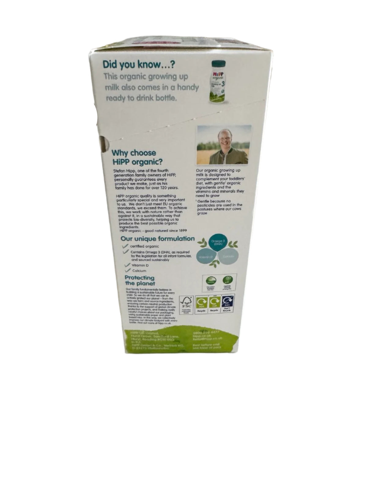 HiPP UK Stage 3 ORGANIC Growing Up Baby Formula 12+ months (600g)