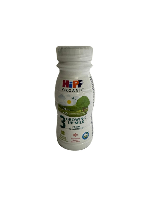 HiPP Organic Growing Up Milk bottle on a white background
