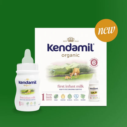 Kendamil Organic Stage 1 First Infant Milk Ready-to-Feed Starter Pack | 6 x 70ml Kendamil