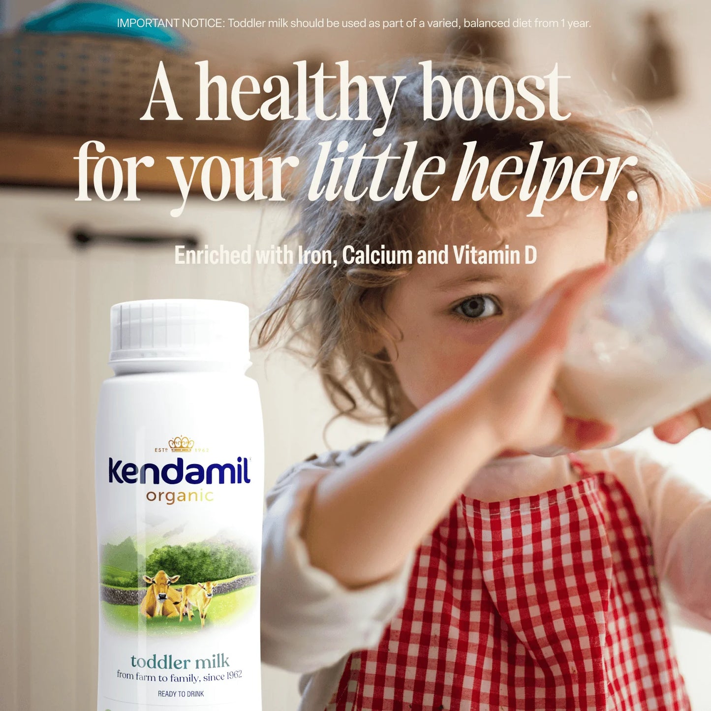 Kendamil Organic Ready To Feed Toddler Milk 200ml - Pack of 6 Kendamil