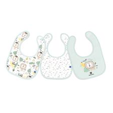 Kikka Boo Cotton Bibs Savanna Mint 3 Pack