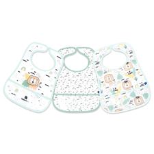 Kikka Boo Eva Terry Bib With Catcher Savanna Mint 3 Pack