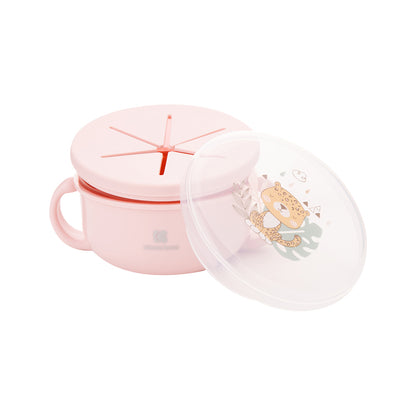 Kikka Boo Snack Bowl 2 In 1 Savanna Pink