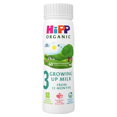 HiPP Organic 3 Growing Up Toddler Ready to Feed Liquid Formula 1+ Years 200mL - Pack of 6 (200ml x 6)