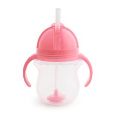 Munchkin Click Lock Tip & Sip Weighted Straw Cup Pink 207ml