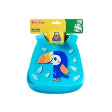 Nuby 3D Silicone Bib Toucan (Aqua Blue)