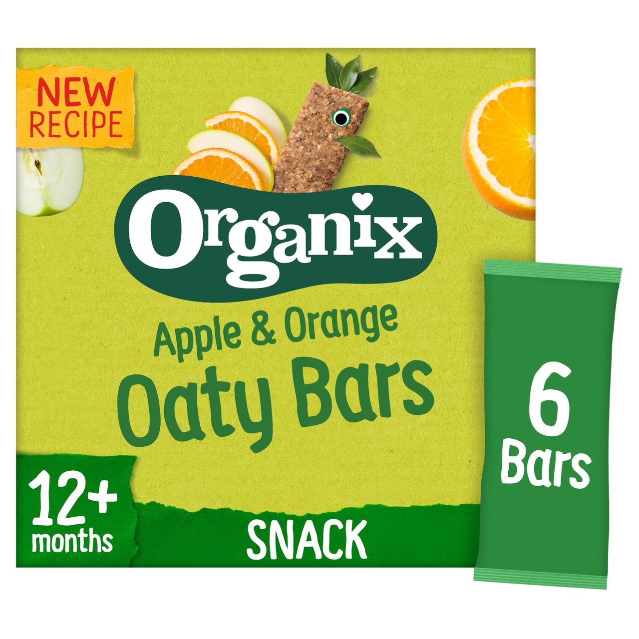 Organix Apple & Orange Organic Soft Oaty Bars Toddler Snack Multipack 6 x 23g