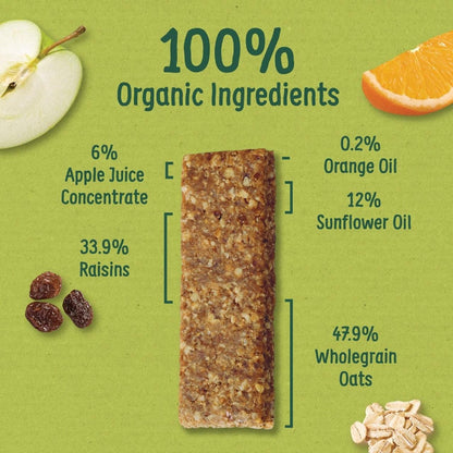 Organix Apple & Orange Organic Soft Oaty Bars Toddler Snack Multipack 6 x 23g