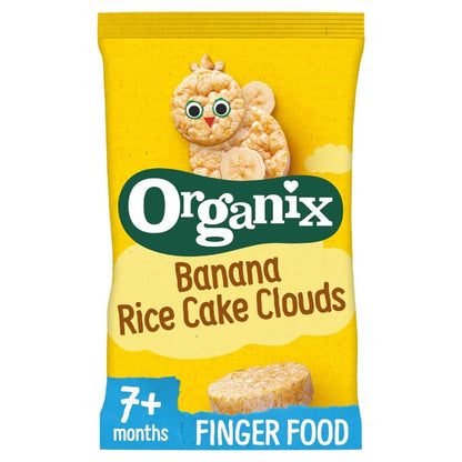 Organix Banana Rice Cake Clouds Baby Snack 7 months+ 40g