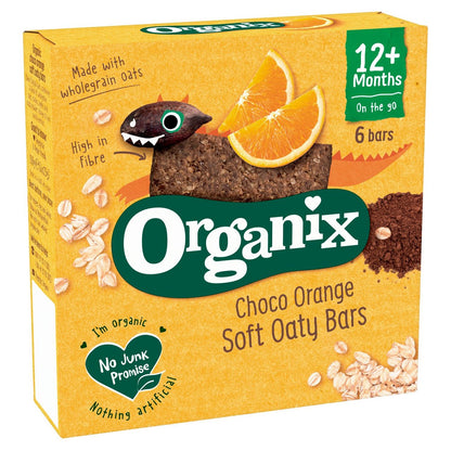 Organix Choco Orange Organic Soft Oaty Bars Toddler Snack Multipack 6 x 23g