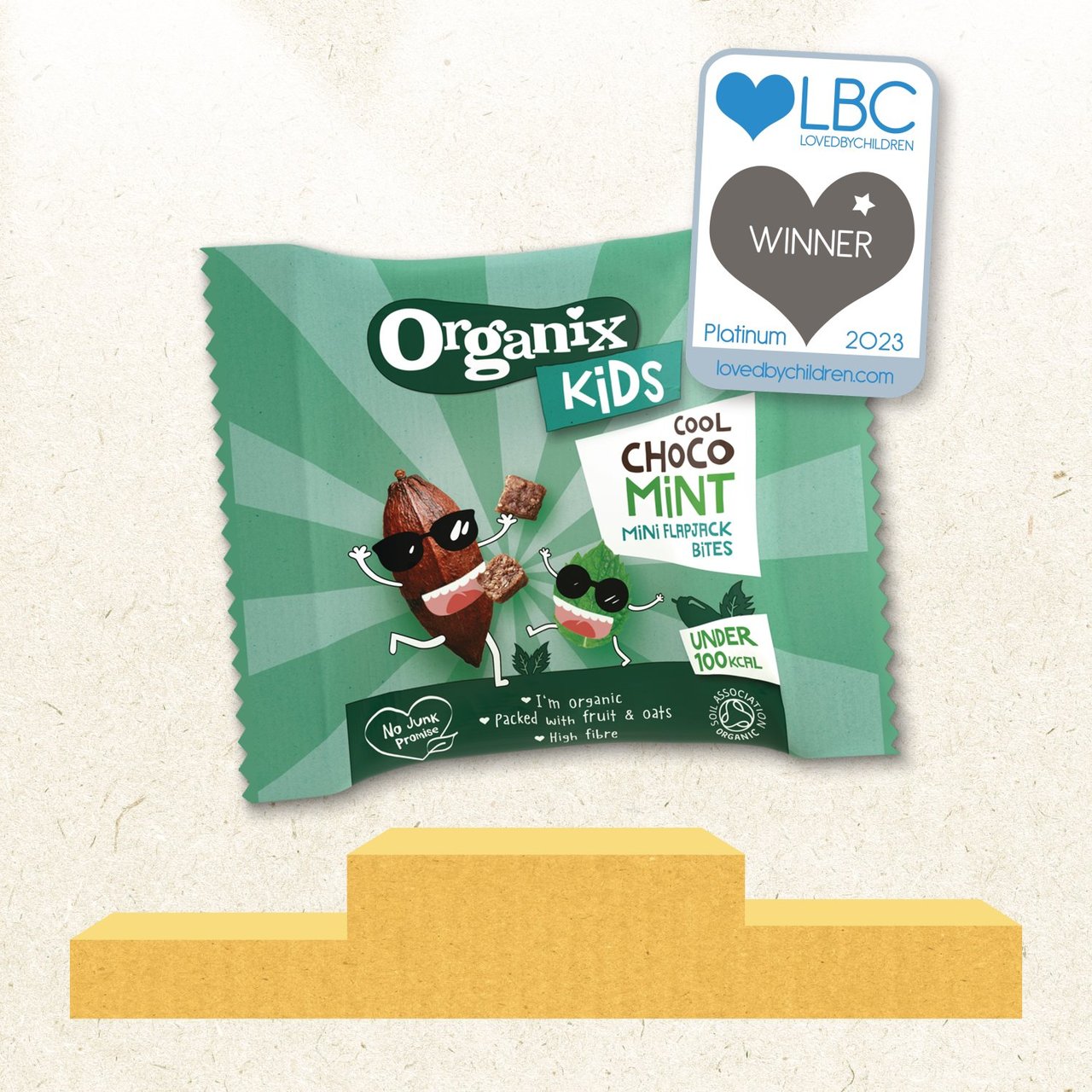 Organix KIDS Cool Choco Mint Mini Organic Flapjack Bites 4 x 23g