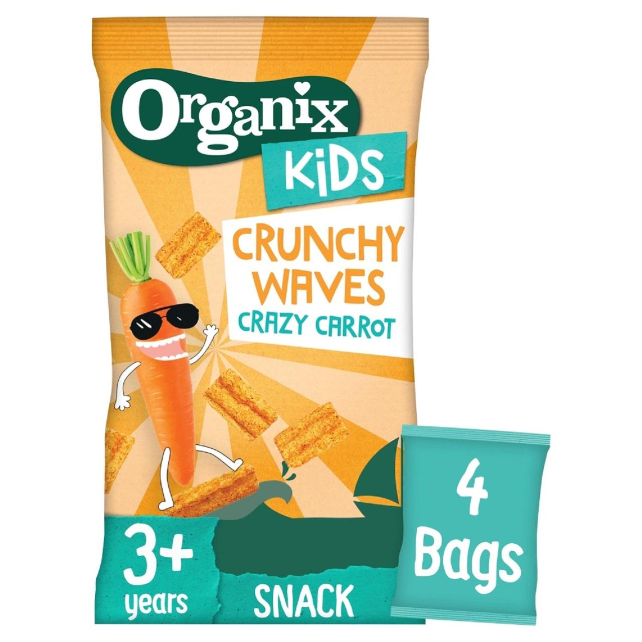 Organix KIDS Crazy Carrot Crunchy Waves (4 x 14g)