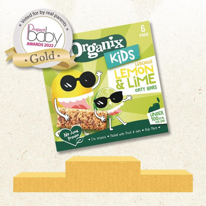 Organix KIDS Luscious Lemon & Lime Organic Oat Snack Bars Multipack 6 x 23g